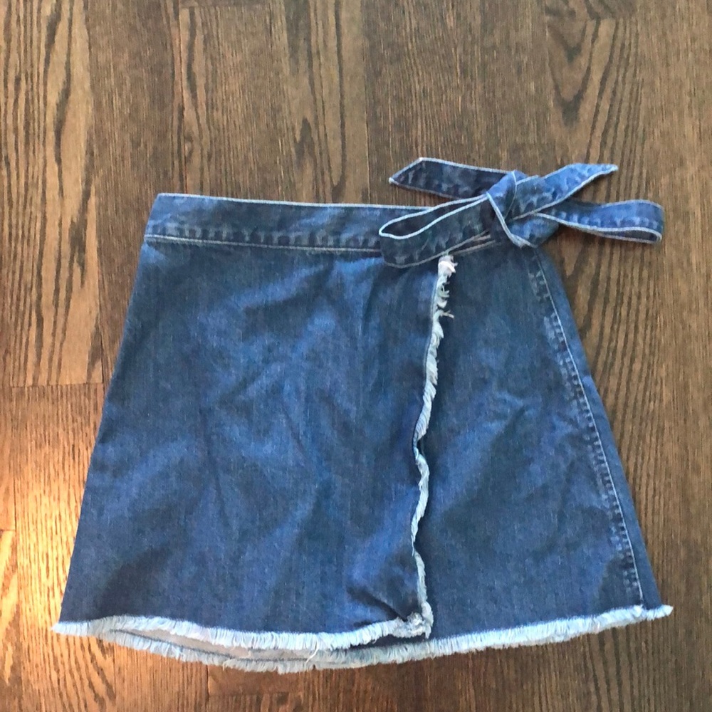 Madewell Tie Denim Skirt